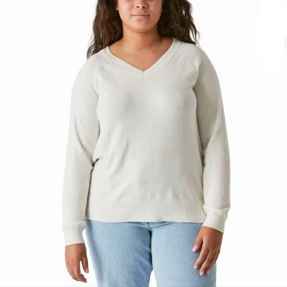 NWT Lucky Brand V-Neck Long Sleeve Lightweight Knit Sweater